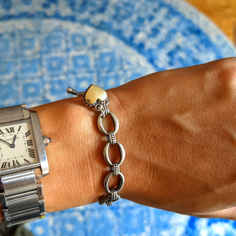 LAGOS Caviar heart charm bracelet